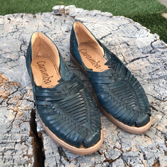 Caramba Harachi Leather Sandals in Midnight Blue - Picture 6 of 10